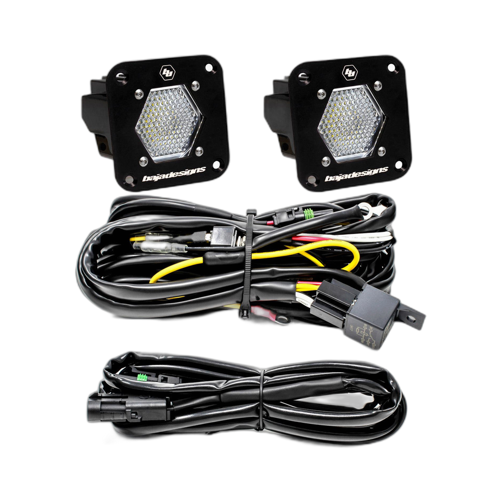 S1 Black Flush Mount LED Light Pod Reverse Kit - Universal