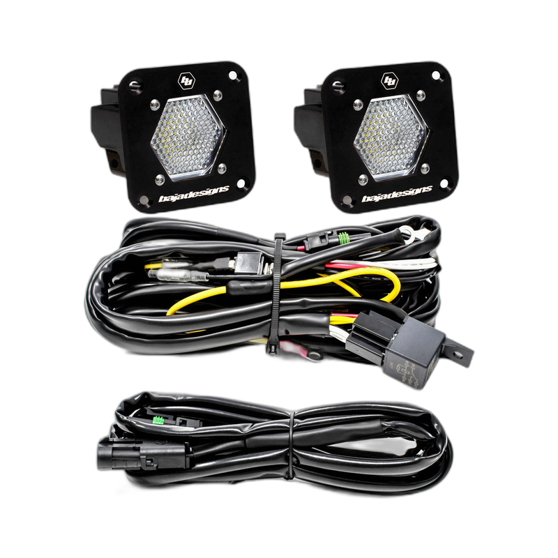S1 Black Flush Mount LED Light Pod Reverse Kit - Universal