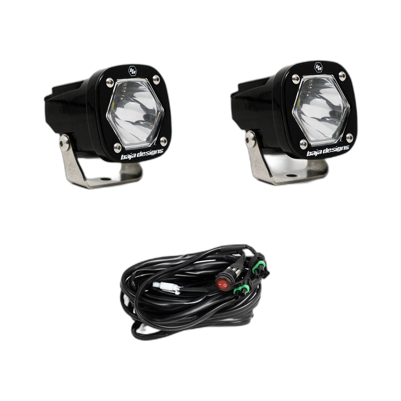 S1 Black LED Auxiliary Light Pod Pair - Universal