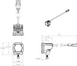 S1 Black LED Auxiliary Light Pod - Universal