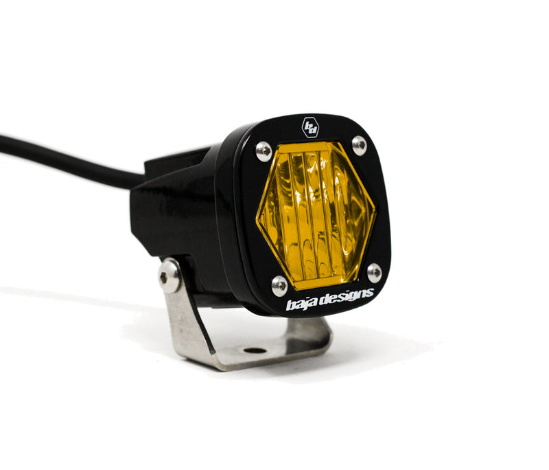 S1 Black LED Auxiliary Light Pod - Wide Corner - Amber
