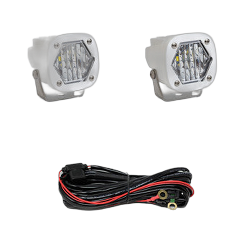 S1 White LED Auxiliary Light Pod Pair - Universal