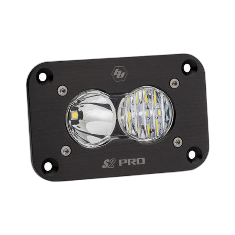 S2 Pro Black Flush Mount LED Auxiliary Light Pod - Universal