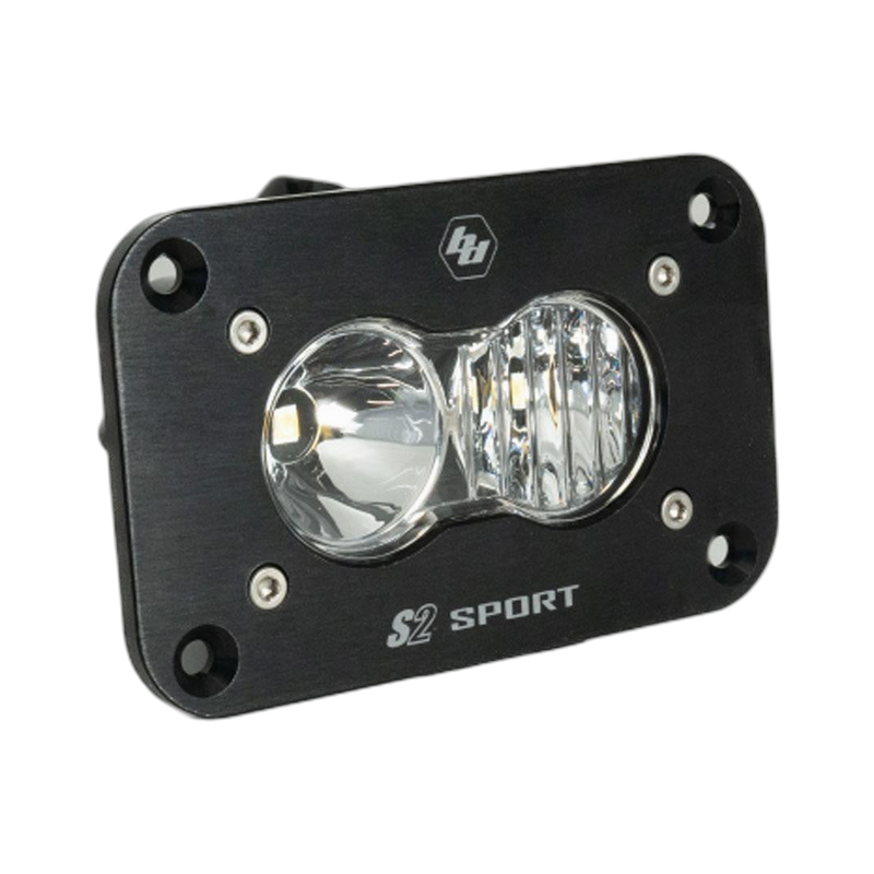 S2 Sport Black Flush Mount LED Auxiliary Light Pod - Universal
