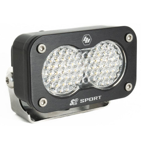 S2 Sport Black LED Auxiliary Light Pod - Clear - Work Scene