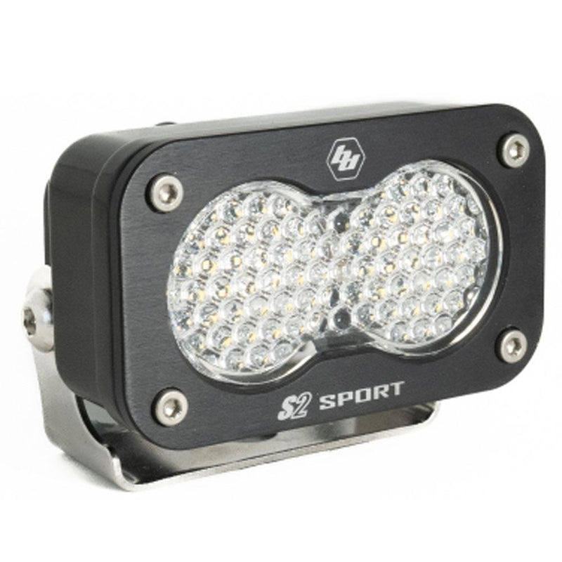 S2 Sport Black LED Auxiliary Light Pod - Clear - Work Scene
