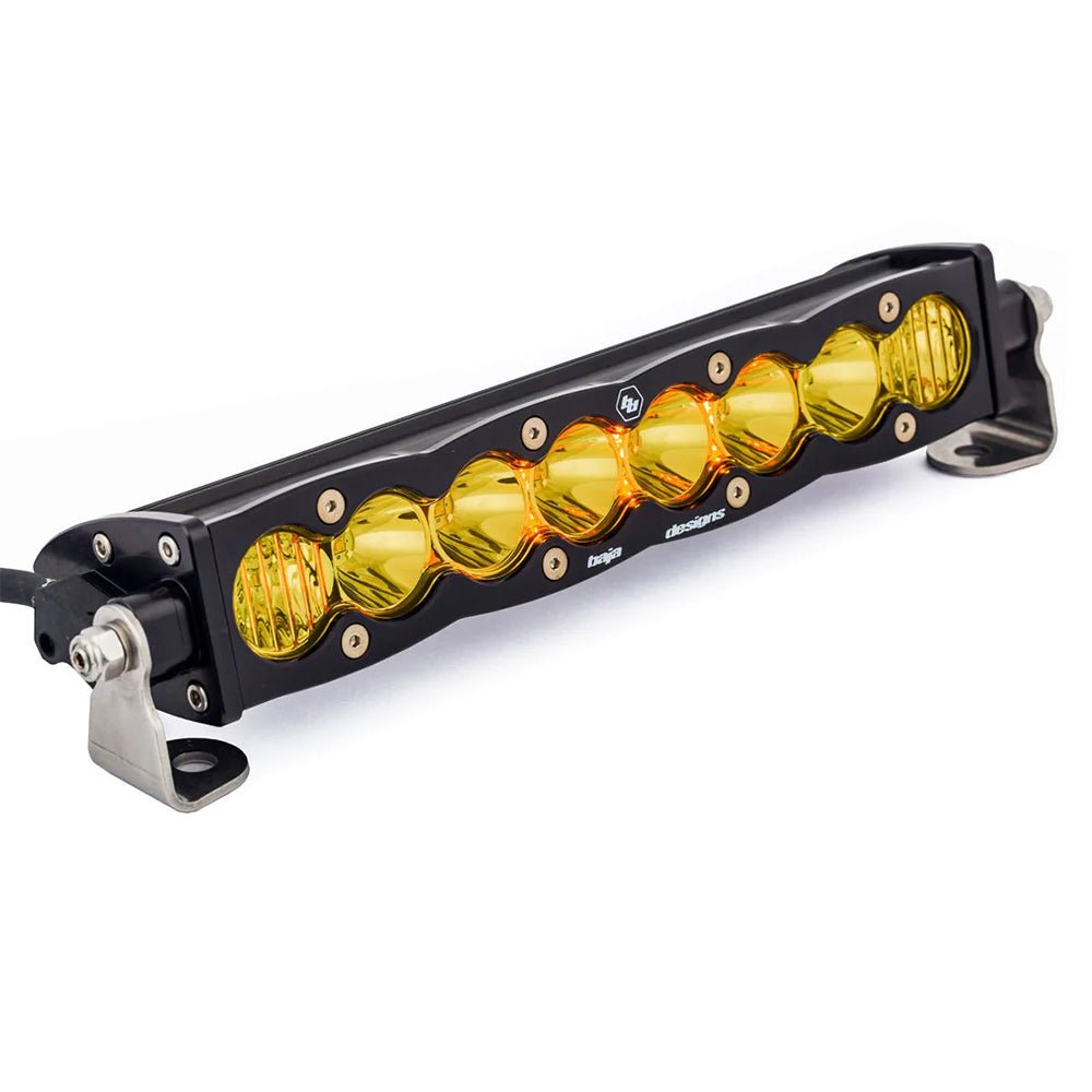 S8 Straight LED Light Bar - 10 inch Amber Driving/combo