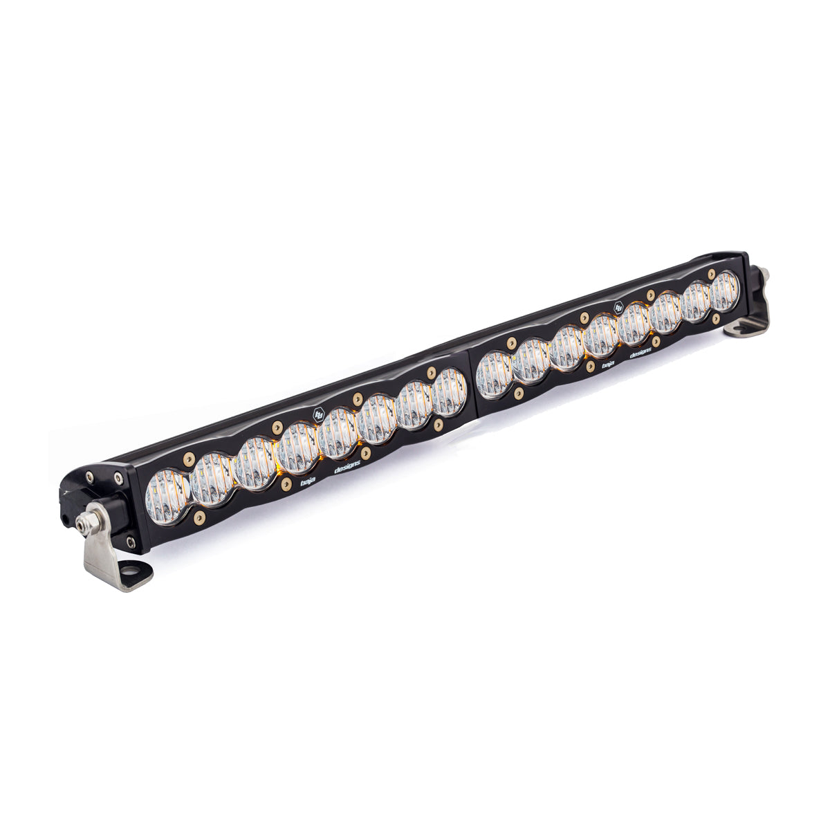S8 Straight LED Light Bar, 20" clear - wide corner