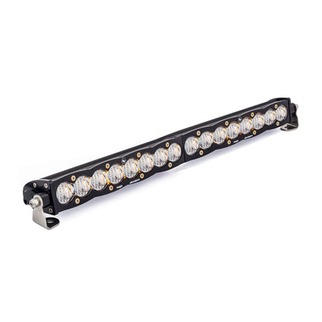 S8 Straight LED Light Bar, 20" clear - wide corner