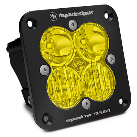 Squadron Sport Black Flush Mount LED Auxiliary Light Pod - AMBER - DRIVE COMBO