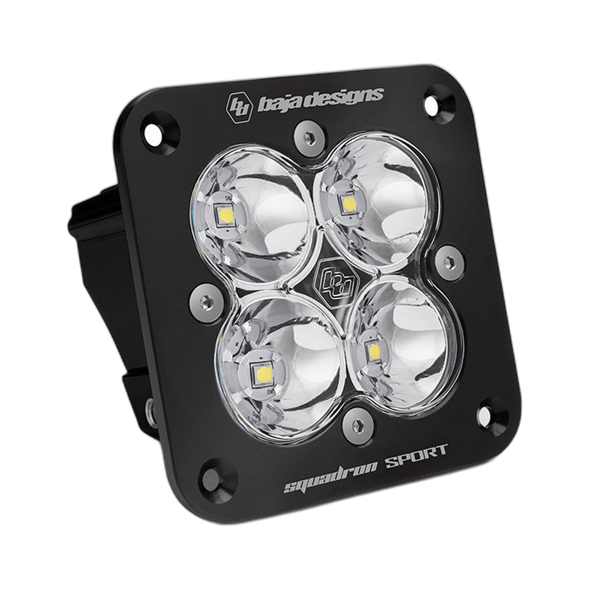 Squadron Sport Black Flush Mount LED Auxiliary Light Pod Clear Work/scene
