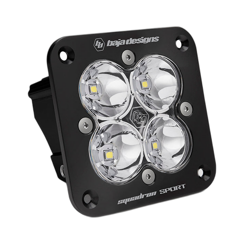 Squadron Sport Black Flush Mount LED Auxiliary Light Pod Clear Work/scene