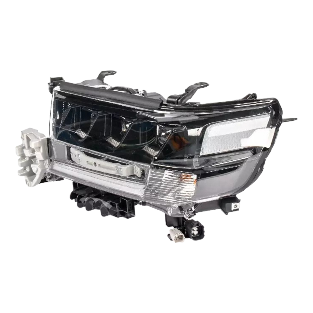 RTR JDM Black Triple Lens LED DRL Projector Headlights for Toyota 200 Series LandCruiser 2016-2022 (PAIR)