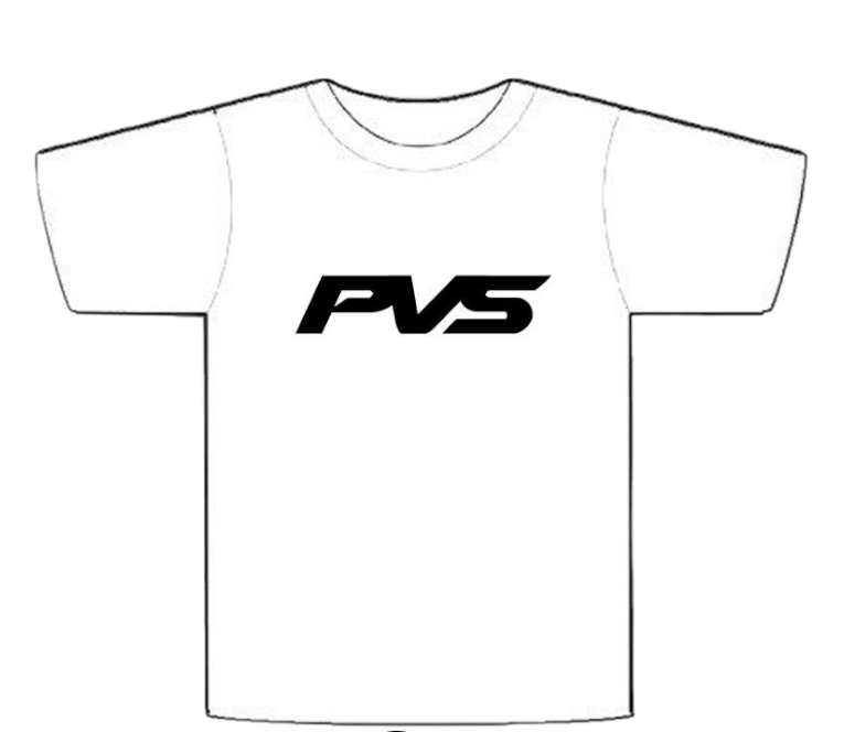 PVS 6x6 White T-Shirt detail view | PVS Automotive