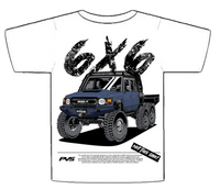 PVS 6x6 White T-Shirt product view | PVS Automotive