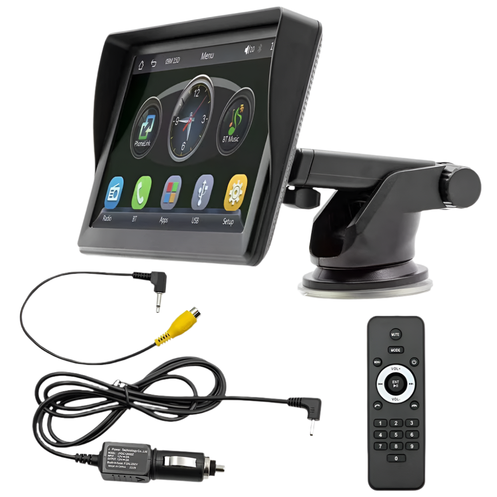 Wireless Apple CarPlay and Android Auto Car Stereo, 7'' IPS Touchscreen Multimedia Player & Bluetooth 5.0 Audio Hands Free Calling, Mirror Link/GPS/Siri/Google/Waze/GPS