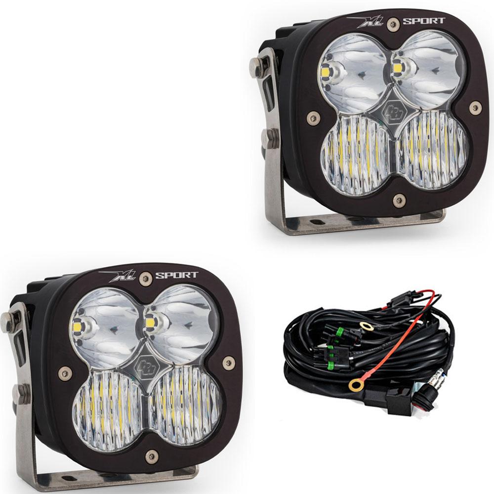 XL Sport LED Auxiliary Light Pod Pair - Clear - Drive Combo