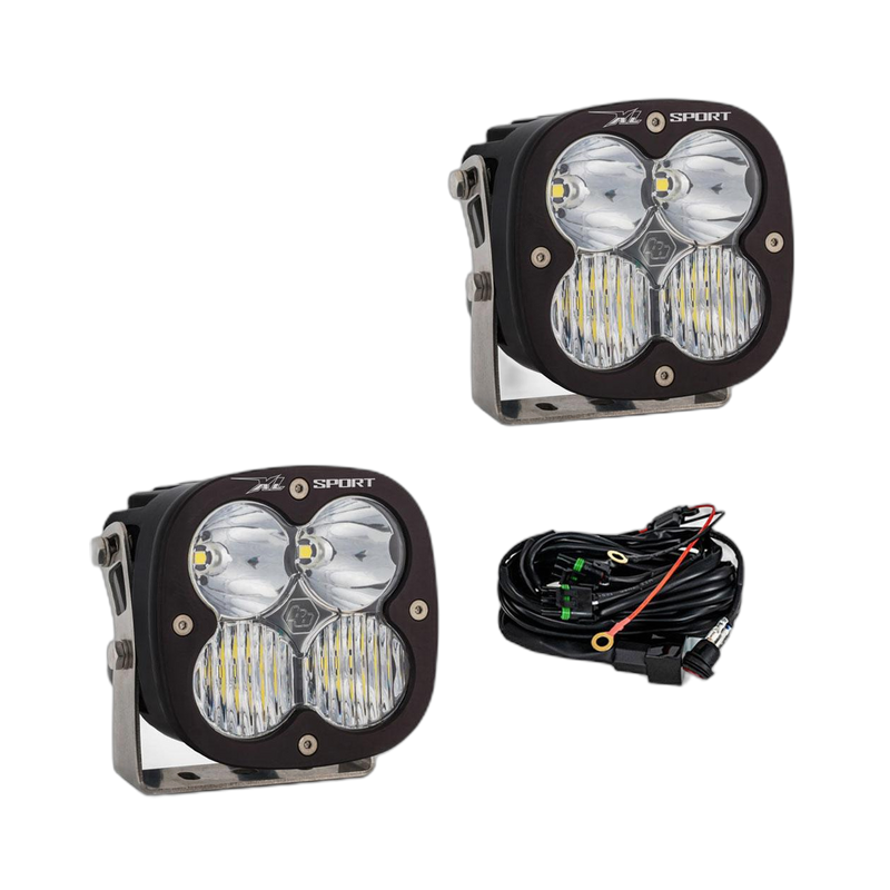 XL Sport LED Auxiliary Light Pod Pair - Clear - Drive Combo