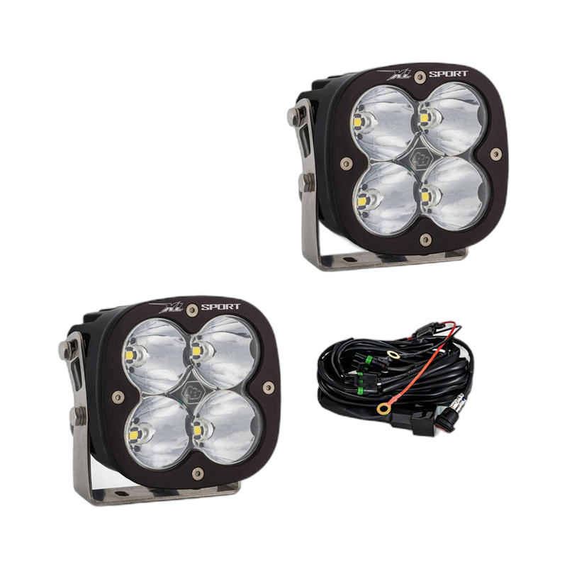 XL Sport LED Auxiliary Light Pod Pair - Clear - Spot
