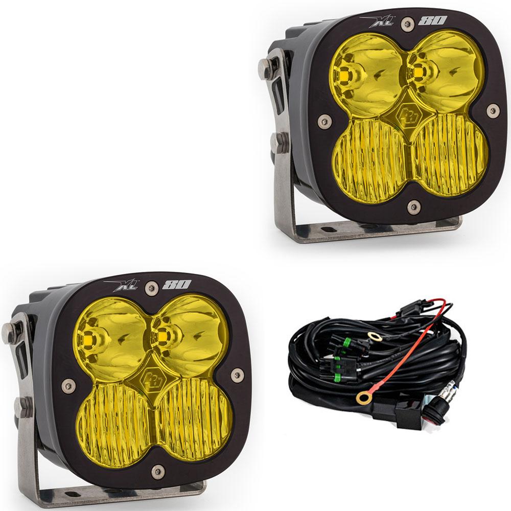 XL80 LED Auxiliary Light Pod Pair - amber - drive combo