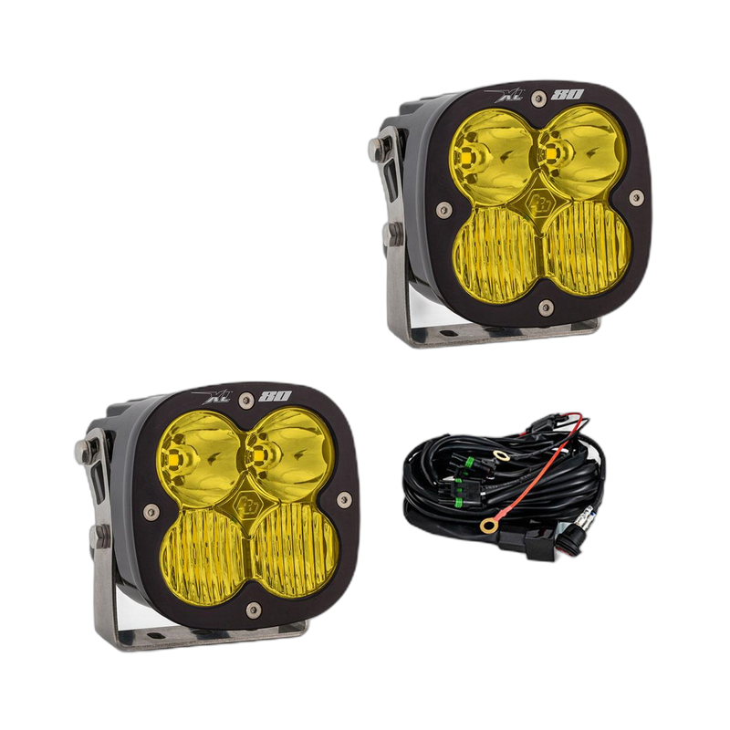 XL80 LED Auxiliary Light Pod Pair - amber - drive combo