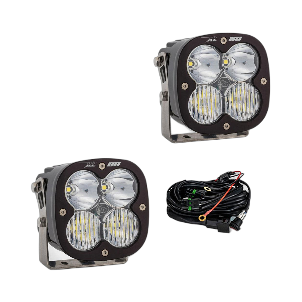 XL80 LED Auxiliary Light Pod Pair - clear - drive combo