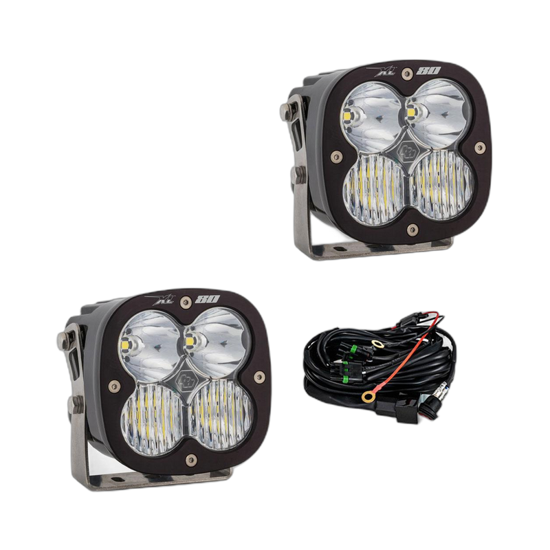XL80 LED Auxiliary Light Pod Pair - clear - drive combo