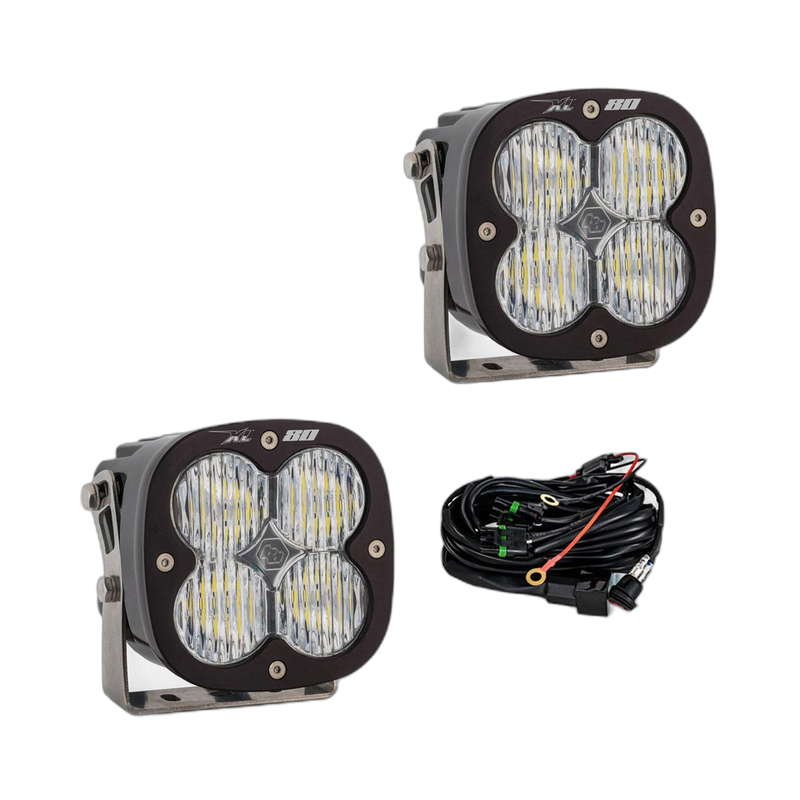 XL80 LED Auxiliary Light Pod Pair - clear - wide corner