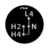 4WD Transfer Selector Sticker